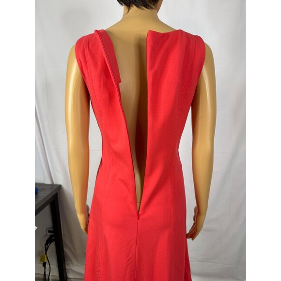 Talbot's Rayon Stretch Summer Dress Size 6 Petite Coral Orange - Picture 5 of 8